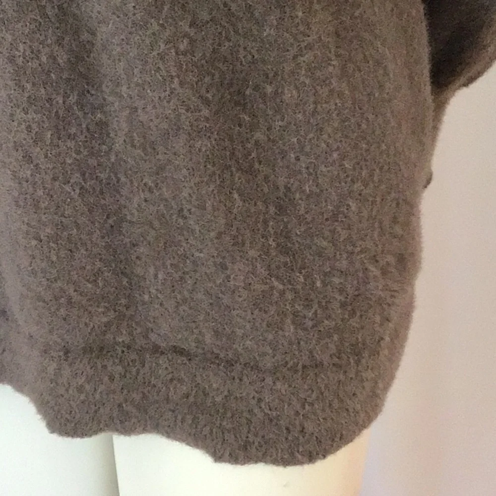 Chico’s Taupe Fuzzy Sweater - Picture 4 of 11